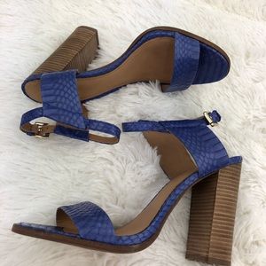 Coach Lexey Heel In Deep Marine Platform Sz 10